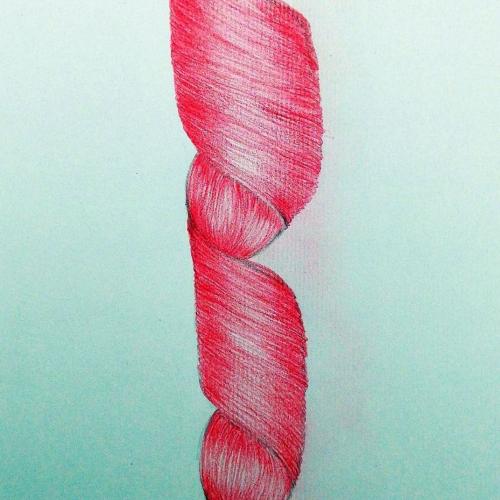 Zeichnung mit einer Hängelocke